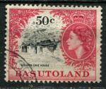 Басутоленд 1961-1963 гг. • Gb# 78 • 50 c. • Елизавета II • основной выпуск • пещерный дом • Used XF ( кат.- £ 30 )