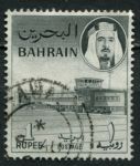 Бахрейн 1964 г. • Gb# 135 • 1 R. • Иса ибн Салман Аль Халифа • Аэропорт г. Мухаррак • стандарт • Used VF
