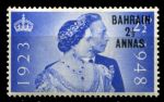 Бахрейн 1948 г. • Gb# 61 • 2½ a. • Серебряный юбилей свадьбы • надп. на м. Великобритании • королевская чета • MH OG VF