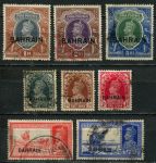 Бахрейн 1938-1941 гг. • Gb# 20 .. 34 • 3 p. .. 5 R. • Георг VI • надп. на м. Индии • 8 марок • стандарт • Used F-VF* ( кат.- £ 60 )