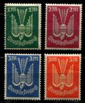 Германия 1922 г. • Mi# 214-18 • 1 - 5 M. • лесной голубь • авиапочта • MNH OG VF
