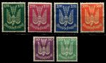 Германия 1922 г. • Mi# 212,214-18 • 50,80 pf. и 1 - 5 M. • лесной голубь • авиапочта • MH OG VF