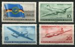 ГДР 1956 г. • Mi# 512-5 • 5 - 20 pf. • Национальная немецкая авиакомпания, Люфтганза • самолёты • полн. серия • MNH OG VF* ( кат.- € 20 )