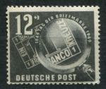 ГДР 1949 г. • Mi# 245 • 12+3 pf. • День почтовой марки • MNH OG VF ( кат.- €8 )