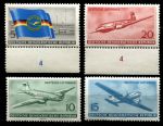 ГДР 1956 г. • Mi# 512-5 • 5 - 20 pf. • Национальная немецкая авиакомпания, Люфтганза • самолёты • полн. серия • MNH OG XF+ ( кат.- € 20 )