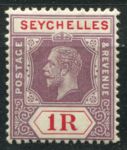 Сейшелы 1921-1932 гг. • Gb# 119 • 1 R. • Георг V • стандарт • MH OG XF ( кат. - £25 )