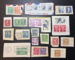 США • XX век • набор 27 старых марок на вырезках • Used F-VF