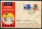 Южная Африка 1952 г. • начало регулярных авиарейсов из Австралия в ЮАР • конверт Qantas • Йоханнесбург-Маврикий