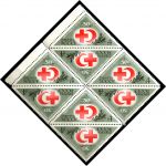 СССР 1973 г. • Сол# 4224 • 4 коп. • 50-летие национального союза Красного креста • тет-беш • кв.блок • MNH OG XF