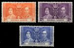 Сьерра-Леоне 1937 г. • Gb# 185-187 • 1 - 3 d. • Коронация Георга VI • MH OG VF • полн. серия ( кат.- £3,25 )