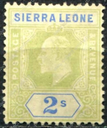 Сьерра-Леоне 1903 г. • Gb# 83 • 2 sh. • Эдуард VII • стандарт • MNG VF ( кат.- £50 ) 