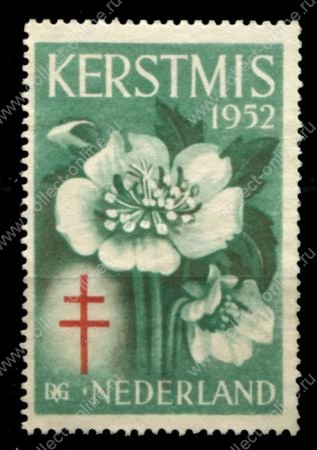 Нидерланды 1938-1952 гг. • Рождество (фонд борьбы с туберкулезом) • цветы • Mint NG VF