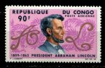 Народная Республика Конго 1965 г. • SC# C35 • 90 fr. • Авраам Линкольн (100 лет со дня смерти) • MNH OG XF