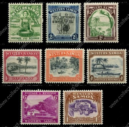 Самоа 1935 г. • Gb# 180-7 • ½ d. - 2 sh. • основной выпуск • ( 8 марок ) • MLH OG VF