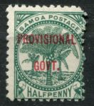 Самоа 1899-1900 гг. • Gb# 90 • ½ d. • надпечатка "Provisional Govt." • MH OG VF