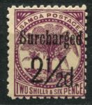 Самоа 1898-1899 гг. • Gb# 87 • 2½ на 2s.6d. • надп. нов. номинала • MH OG VF ( кат.- £ 15 )