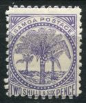 Самоа 1886-1900 гг. • Gb# 64a • 2s.6d. • пальмы • в.з. 4b (перф. 11) • MH OG VF ( кат.- £ 20 )