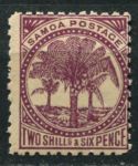Самоа 1886-1900 гг. • Gb# 64 • 2s.6d. • пальмы • в.з. 4b (перф. 11) • MH OG VF ( кат.- £ 55 )