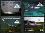 Гренадины Сент-Винсента 1988 г. • SC# 591-4 • 15 c. - $5 • местная авиация • полн. серия • MNH OG XF