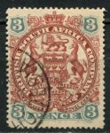 Родезия 1897 г. • Gb# 69 • 3 d. • осн. выпуск • герб колонии • Used XF