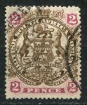 Родезия 1897 г. • Gb# 68 • 2 d. • осн. выпуск • герб колонии • Used VF ( кат.- £5 )