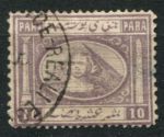 Египет 1867 г. • SC# 9a • 10 pa. • Сфинкс и пирамиды • стандарт • Used F- ( кат. - $15 )