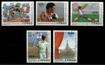 Народная Республика Конго 1979 г. Sc# C256-60 • 65 - 500 fr. • Летние Олимпийские Игры, Москва • полн. серия • MH OG VF
