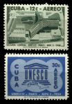 Куба 1958 г. • SC# C193-4 • 12 и 30 c. • Открытие штаб-квартиры ЮНЕСКО в Париже • авиапочта • полн. серия • MNH OG XF ( кат.- $ 7 )