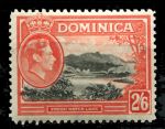 Доминика 1938-1947 гг. • Gb# 107 • 2s.6d. • Георг VI • основной выпуск • пресное озеро • MNH OG VF ( кат.- £ 25 )