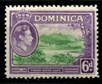 Доминика 1938-1947 гг. • Gb# 105 • 6 d. • Георг VI • основной выпуск • пресное озеро • MH OG VF
