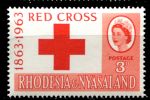 Родезия и Ньясаленд 1963 г. • Gb# 47 • 3 d. • 100-летие основания Международного Красного Креста • MNH OG XF • полн. серия ( кат.- £ 2 )