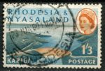 Родезия и Ньясаленд 1960 г. • Gb# 35 • 1s.3d. • Открытие каскада гидроэлектростанций Кариба • дамба • Used VF ( кат.- £ 3.5 )
