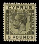 Кипр 1924-1928 гг. • Gb# 117a • £5 • Георг V • стандарт • редкость! • копия