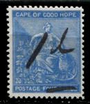 Западный Грикваланд 1874 г. • Gb# 1 • 1 d. • надпись на марке Мыса Доброй Надежды • редкость! • копия