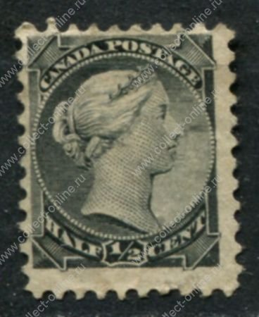 Канада 1870-1889 гг. • SC# 34 • ½ c. • Королева Виктория • MNG VF ( кат.- $25- ) 