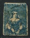 Австралия • Виктория 1850-1853 гг. • Gb# 7 • 3 d. • Королева Виктория • Used F-  ( кат. - £225 )