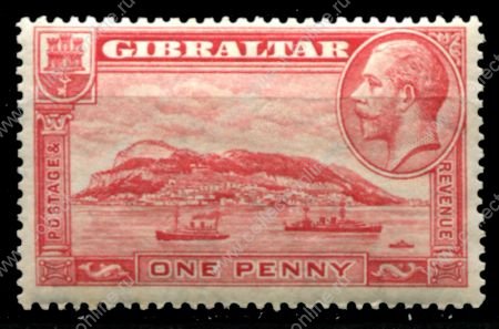 Гибралтар 1931-1933 гг. • Gb# 110 • 1 d. • Георг V • осн. выпуск • скала Гибралтар • MH OG VF ( кат. - £3 )