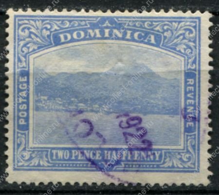 Доминика 1921-1922 гг. • Gb# 66 • 2½ d. • вид столицы Розо с моря • Used F-VF ( кат.- £18 )
