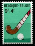 Бельгия 1970 г. • Mi# 1607 • 9+4 fr. • Спорт • хоккей с мячом • MNH OG XF
