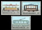 Бельгия 1983 г. • Mi# 2131-3 • 7.50 - 50 fr. • Старинные трамваи • полн. серия • MNH OG XF ( кат.- € 5 )