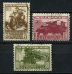 СССР 1932 г. • Сол# 387-9 • 5 - 80 коп. • Спешная почта • мотоциклист, грузовик, паровоз • полн. серия • Used VF