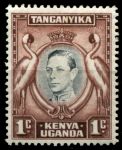 Кения, Уганда и Танганьика 1938-1954 гг. • Gb# 131a • 1 c. • Георг V • основной выпуск • Королевские цапли • MH OG VF