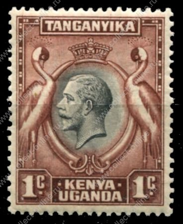 Кения, Уганда и Танганьика 1935-1937 гг. • Gb# 110 • 1 c. • Георг V • основной выпуск • Королевские цапли • MH OG VF ( кат.- £ 1 )