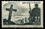 Сен-Пьер и Микелон 1947 г. • Iv# 333 • 1.50 fr. • осн. выпуск • крест памяти погибших моряков • MH OG VF