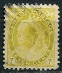 Канада 1898-1902 гг. • Sc# 81 • 7 c. • Королева Виктория • (выпуск с цифрами) • Used VF+ ( кат.- $25 )