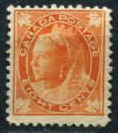 Канада 1897-1898 гг. • SC# 72 • 8 c. • Королева Виктория • (выпуск с кленовыми листьями) • MNG VF ( кат.- $325(*) )