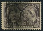 Канада 1897 г. • Sc# 56 • 8 c. • Королева Виктория • 60-летний юбилей правления • Used F ( кат.- $70 )