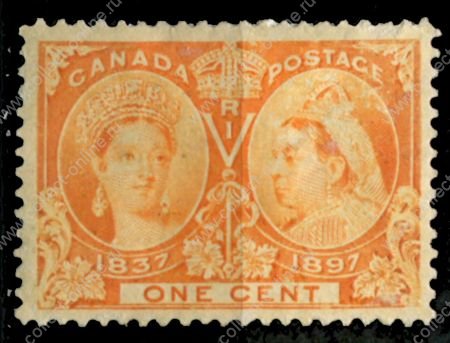 Канада 1897 г. SC# 51 • 1 c. • Королева Виктория • 60-летний юбилей правления • MH OG VF ( кат.- $30 )