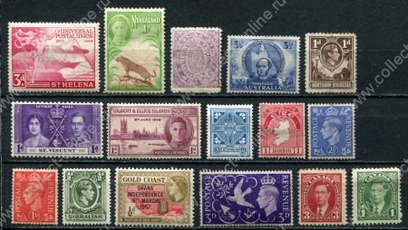 Британское содружество • набор 16 разных, старых чистых * марок • MH OG VF