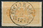 Швеция 1874 г. • Mi# D8 • 24 o. • 1-й выпуск (перф: 14) • официальная почта • гаш. - Fjällbacka(1877) • Used XF ( кат.- € 18 )